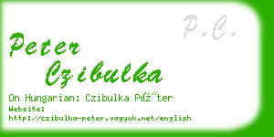 peter czibulka business card